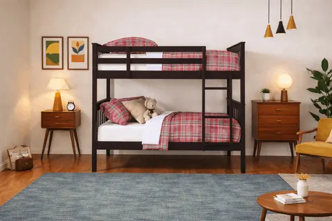NB-2500 Single over Single Wood Bunk Bed view 4