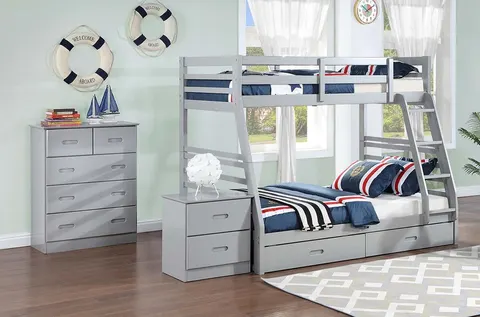 NB-2710 Single over Single Storage Bunk Bed view 4