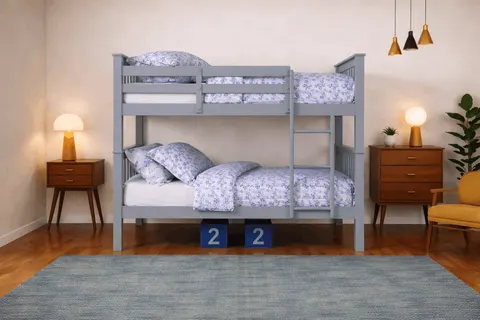 NB-2500 Single over Single Wood Bunk Bed view 5