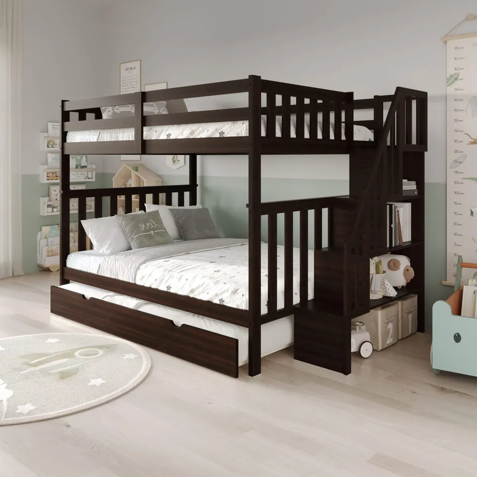 NB-2595 Double over Double Staircase Bunk Bed