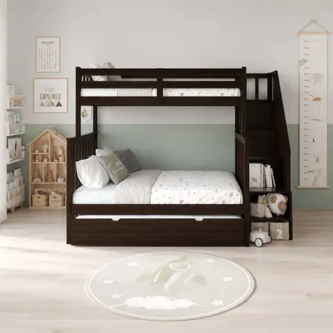 NB-2594 Single over Double Staircase Bunk Bed view 6