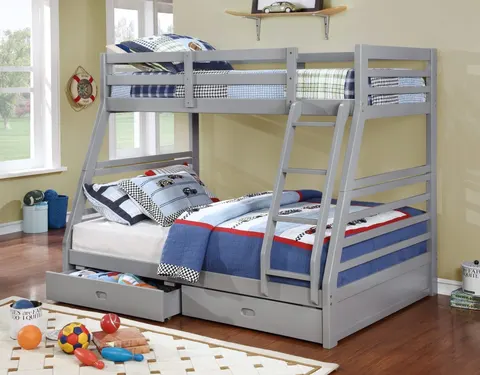 NB-2700 Single over Double Storage Bunk Bed view 2